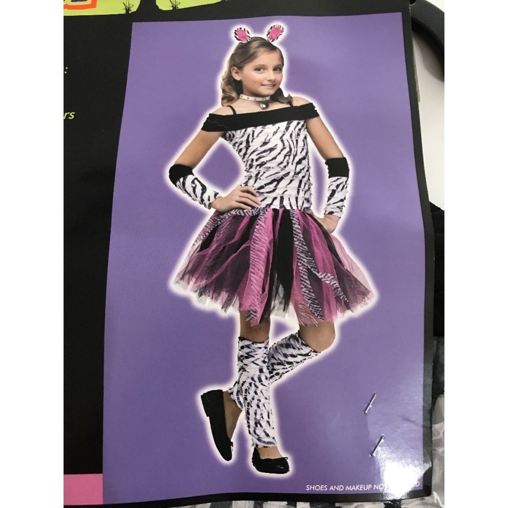 Zebra Costume, New Totally Ghoul Girls Size 4-6  Msrp‎ $35.99